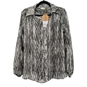 Kori Black Animal Print with Gold Thread Size Large New with Tags